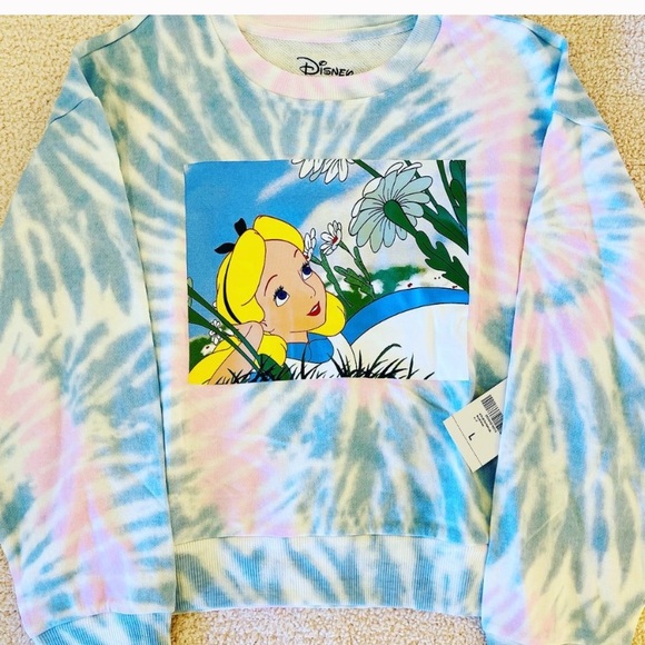 Disney Tie Dye Alice in Wonderland Sweatshirt - Picture 3 of 3